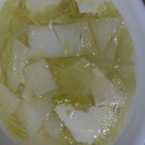 豆腐と白菜のあんかけ中華スープ